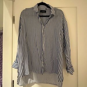 S Blue/white striped button down. The Kooples